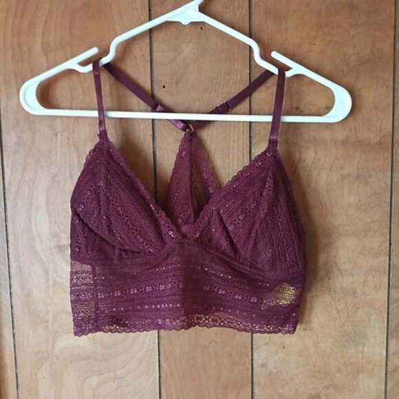 Forever 21 Women's Burgundy Bralette Padded Size XL - Picture 1 of 3